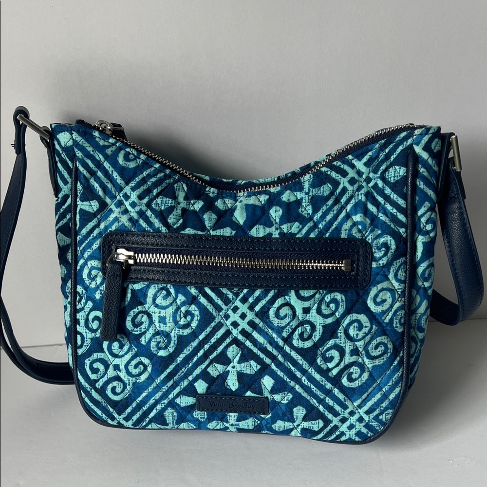 Vera Bradley Mini vivian Crossbody Blue Patterned Shoulder Bag New